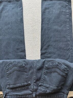 NYDJ Black Embellished Back Pocket Bootcut Jeans